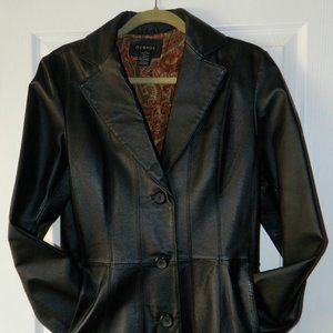 Preowned George Leather Jacket S 4/6 W/ undervest